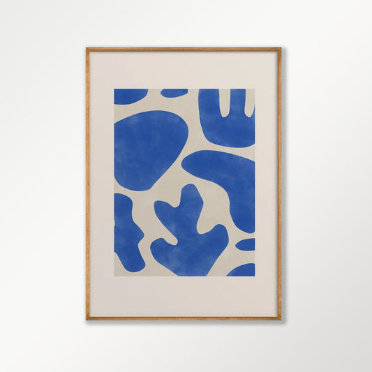 Abstract Blue in Tasmanian Oak Frame | Atollo Printshop