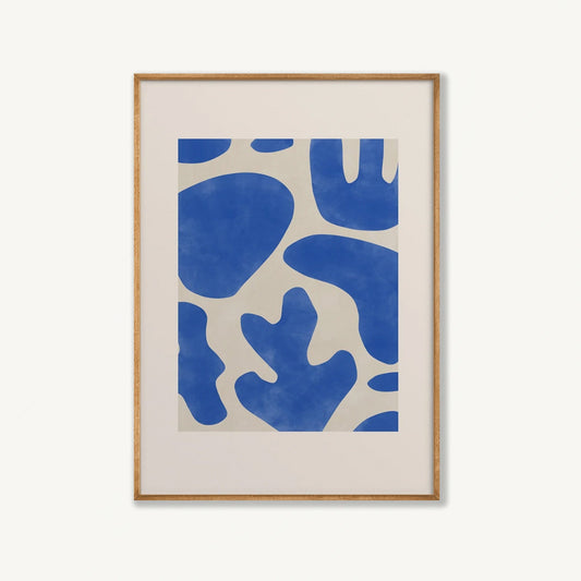 Abstract Blue in Tasmanian Oak Frame | Atollo Printshop