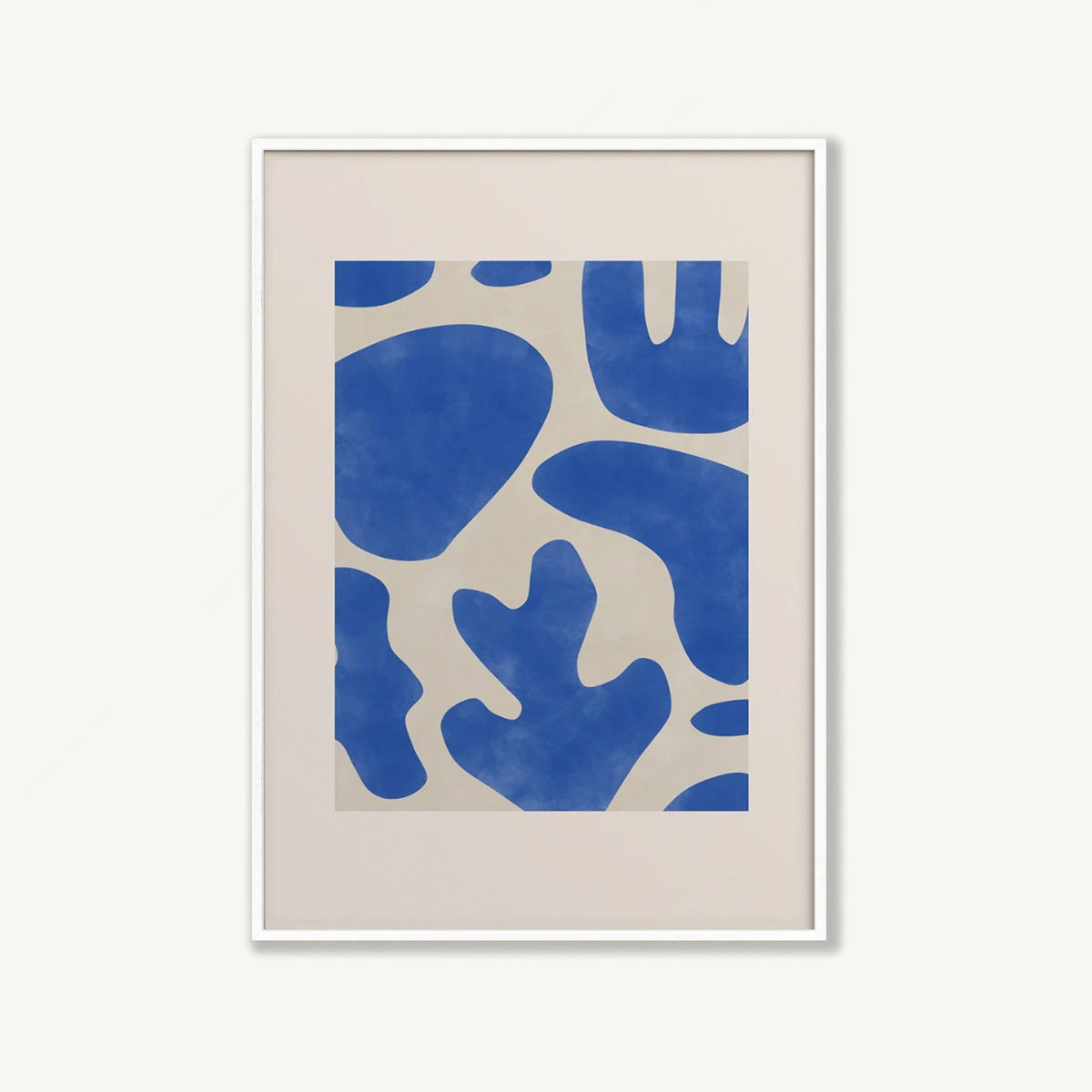 Abstract Blue in Matte White Frame | Atollo Printshop
