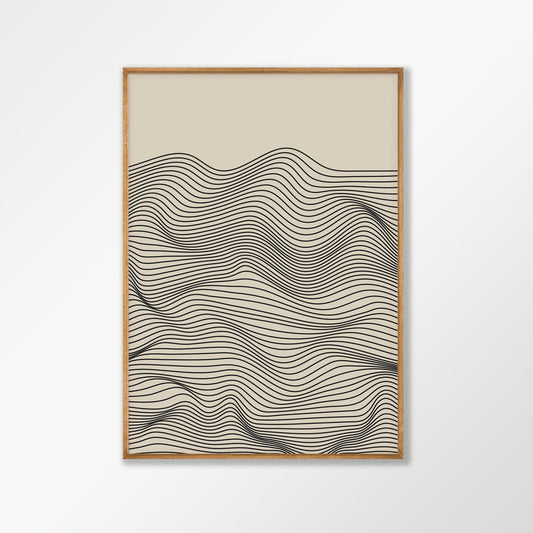 Abstract Noir 02 art print displayed in a room setting | Atollo Printshop