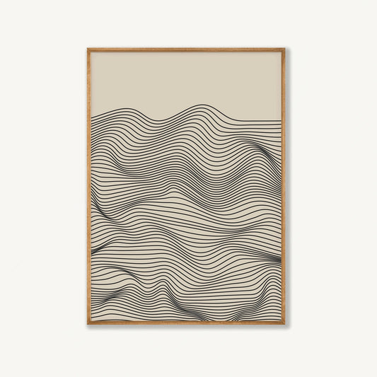 Abstract Noir 02 art print displayed in a room setting | Atollo Printshop