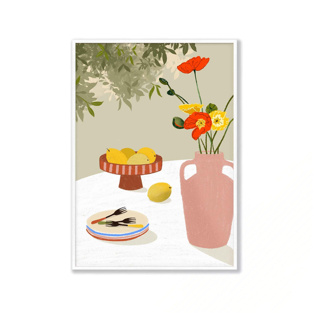 Claude Monet – Al Fresco by Ashley Simonetto in Matte White Frame | Atollo Printshop