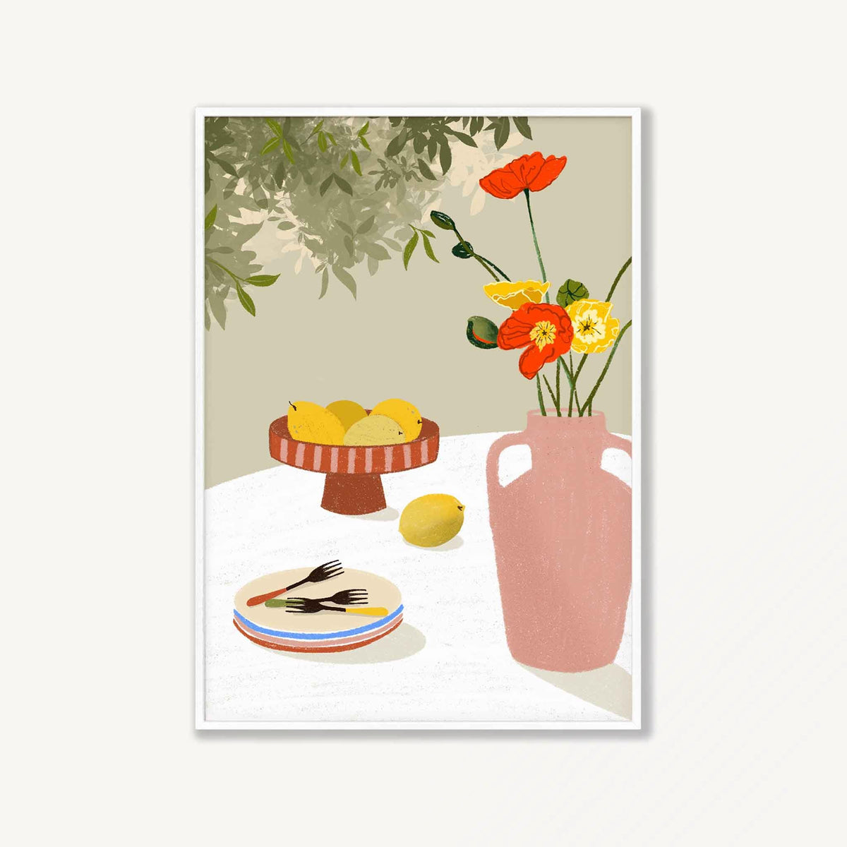 Claude Monet – Al Fresco by Ashley Simonetto in Matte White Frame | Atollo Printshop