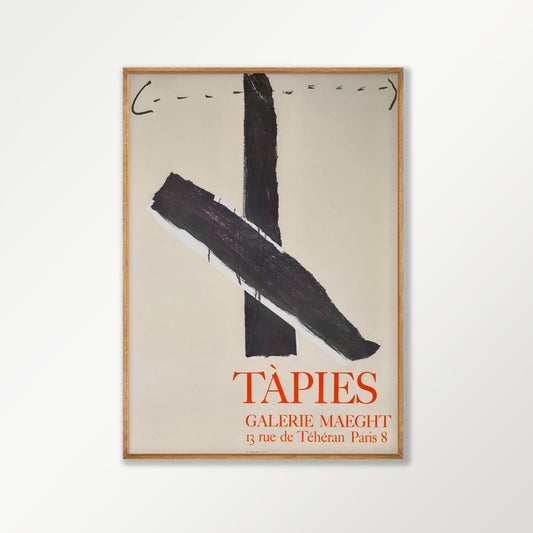 Anthony Tapies Exhibition Poster 1967 in Tasmanian Oak Frame | Atollo Printshop