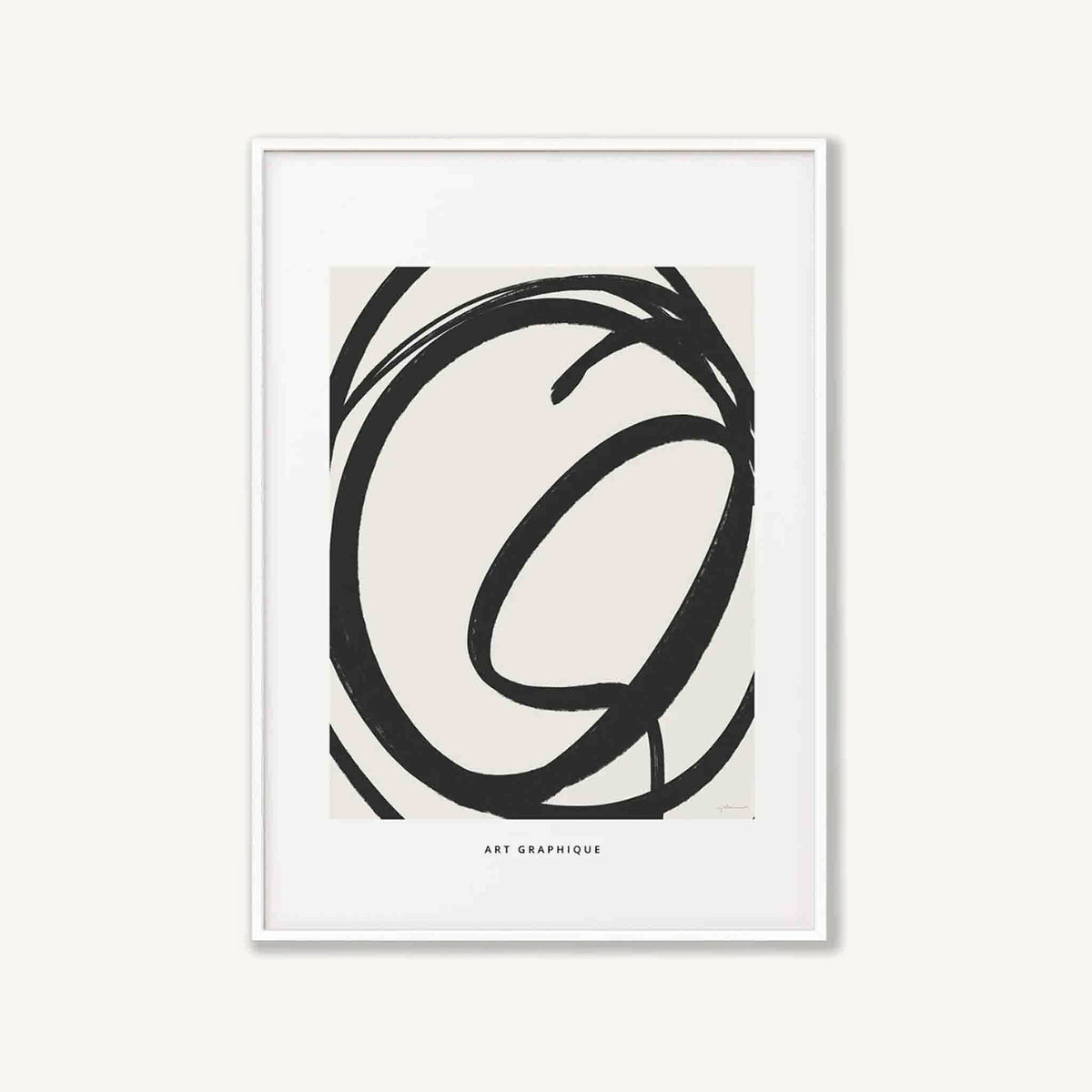 Art Graphique Abstract in Matte White Frame | Atollo Printshop