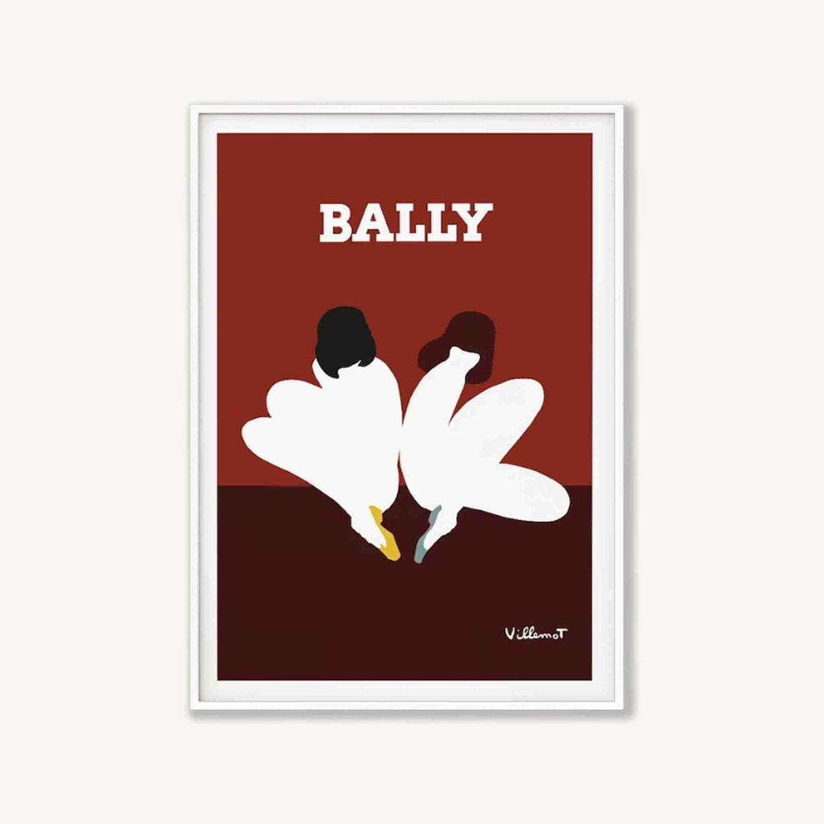 Bally Red Lotus in Matte White Frame | Atollo Printshop
