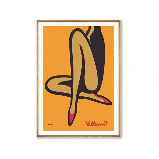 Bally Legs by Bernard Villemot in Tasmanian Oak Frame | Atollo Printshop