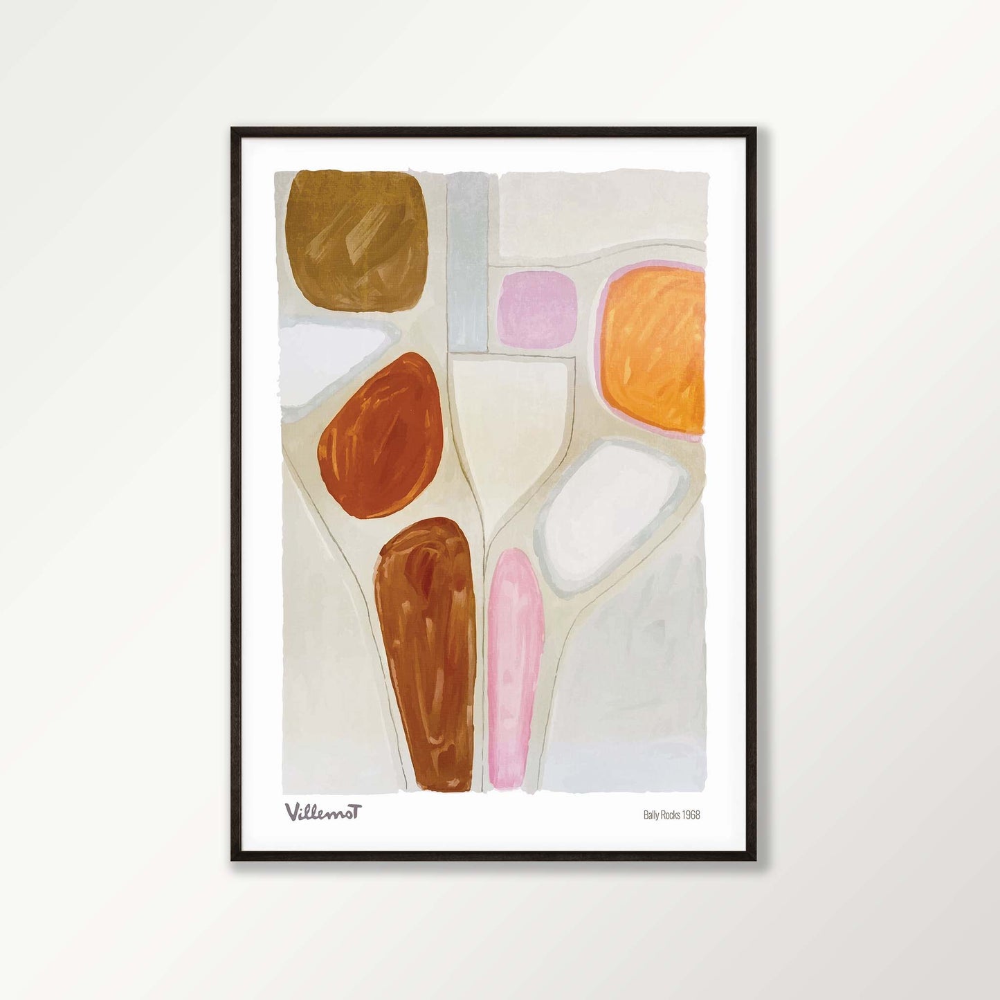 Bally Rocks by Bernard Villemot in Matte Black Frame | Atollo Printshop