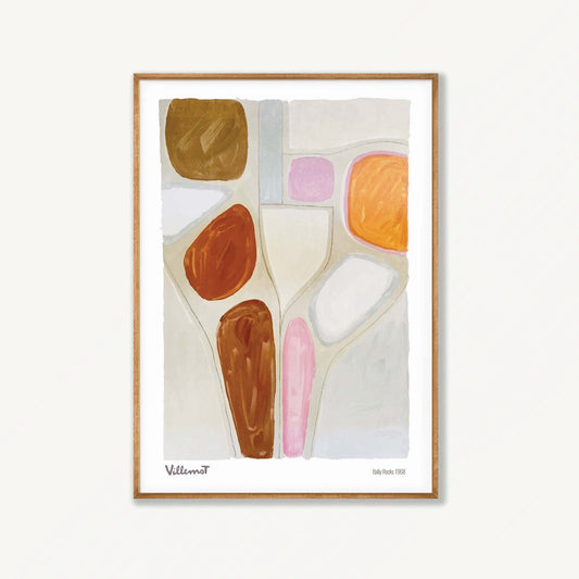 Bally Rocks by Bernard Villemot in Tasmanian Oak Frame | Atollo Printshop