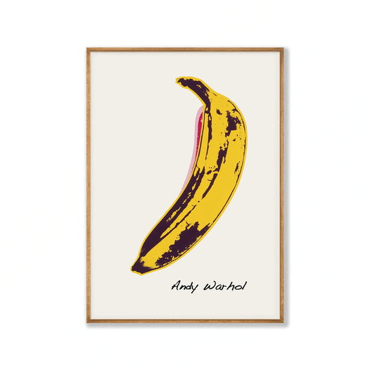 Andy Warhol – Banana in Tasmanian Oak Frame | Atollo Printshop