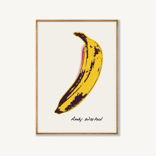 Andy Warhol – Banana in Tasmanian Oak Frame | Atollo Printshop