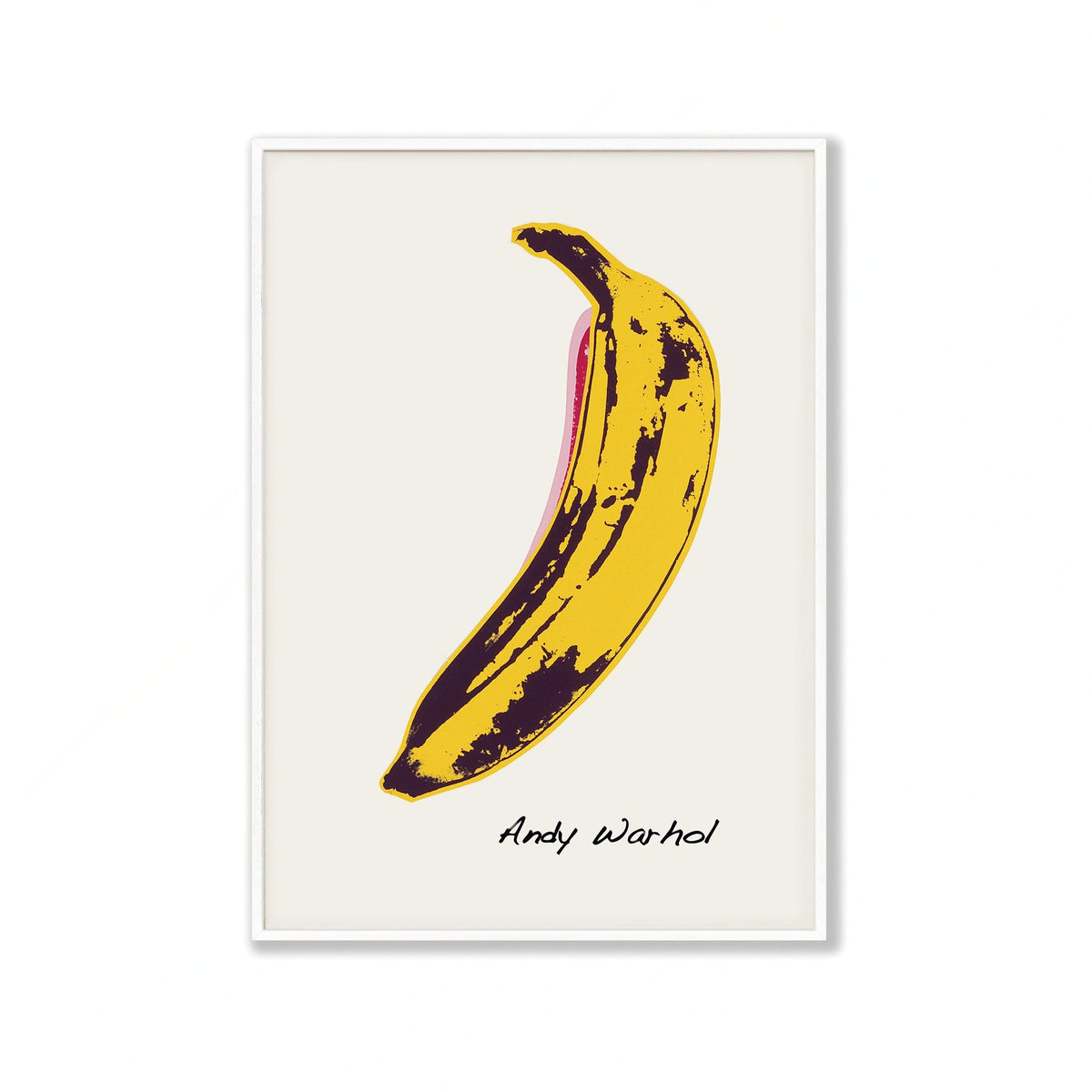 Andy Warhol – Banana in Matte White Frame | Atollo Printshop