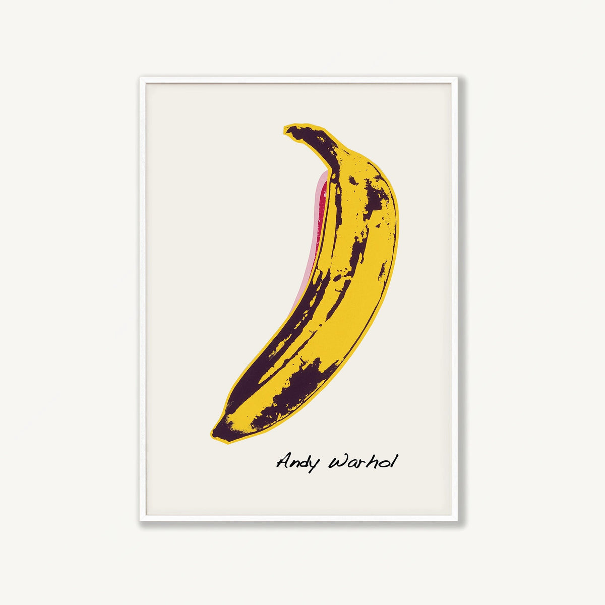 Andy Warhol – Banana in Matte White Frame | Atollo Printshop
