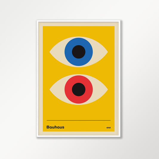 Bauhaus – Poster No.1 in Matte White Frame | Atollo Printshop