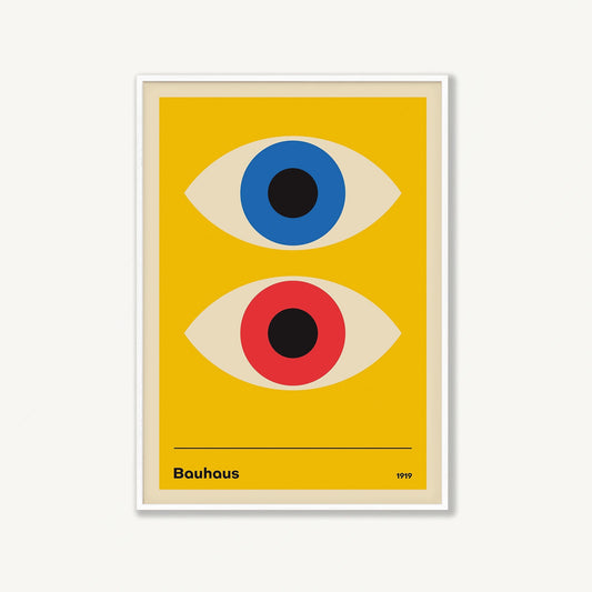 Bauhaus – Poster No.1 in Matte White Frame | Atollo Printshop