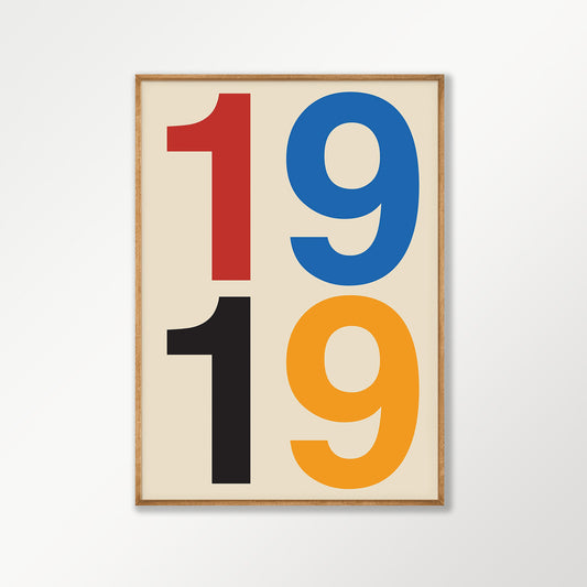 Bauhaus – 1919 Exhibition in Tasmanian Oak Frame | Atollo Printshop