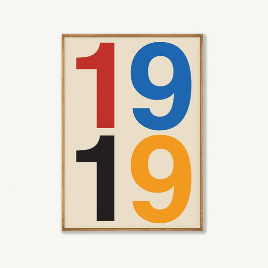 Bauhaus – 1919 Exhibition in Tasmanian Oak Frame | Atollo Printshop
