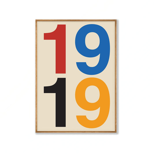 Bauhaus โ 1919 Exhibition in Tasmanian Oak Frame | Atollo Printshop