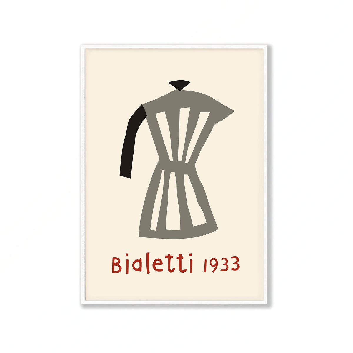 Bialetti 1933 in Matte White Frame | Atollo Printshop