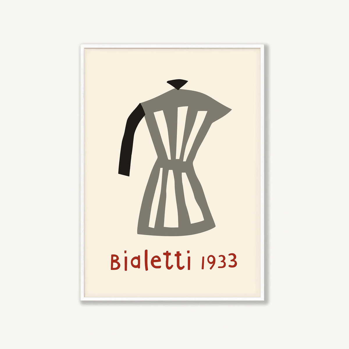 Bialetti 1933 in Matte White Frame | Atollo Printshop