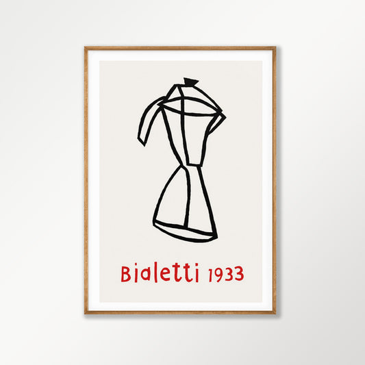 Bialetti 1933 by Klaas Gubbels Minimal in Tasmanian Oak Frame | Atollo Printshop