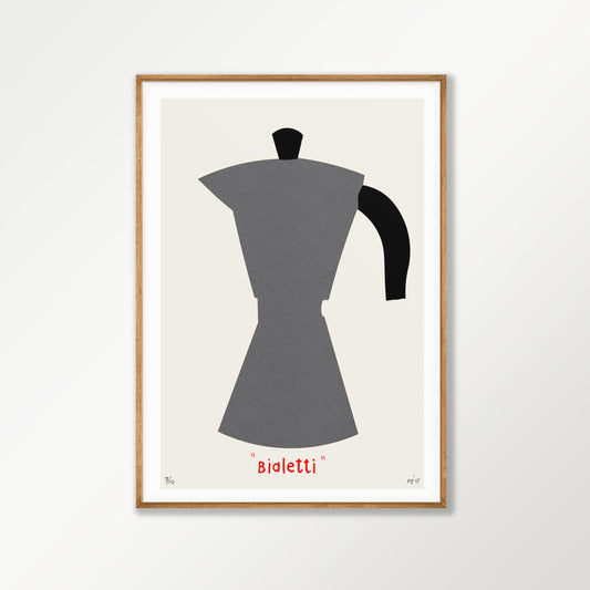 Bialetti 1933 Klaas Gubbels in Tasmanian Oak Frame | Atollo Printshop