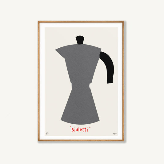 Bialetti 1933 Klaas Gubbels in Tasmanian Oak Frame | Atollo Printshop