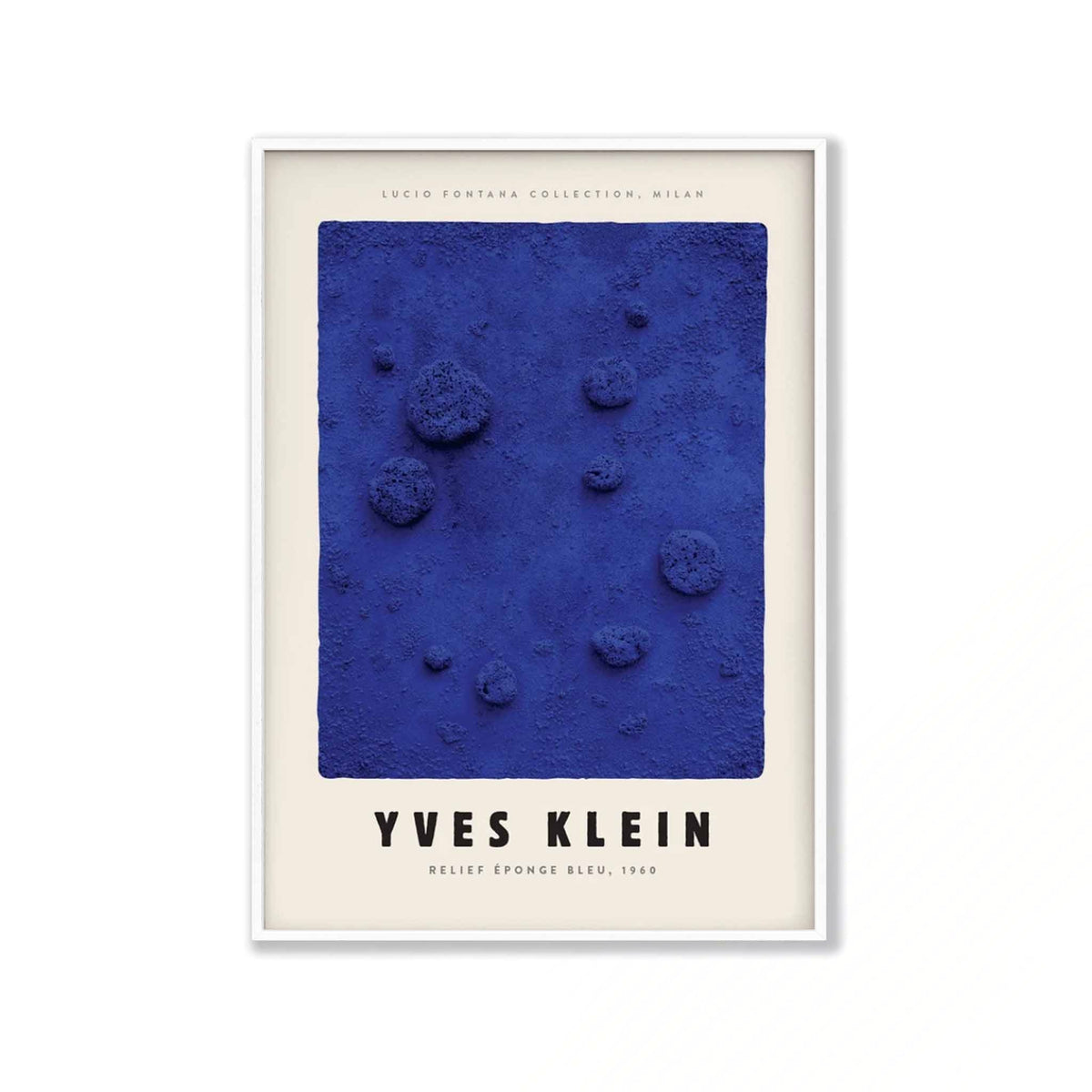 Bleu by Yves Klein in Matte White Frame | Atollo Printshop