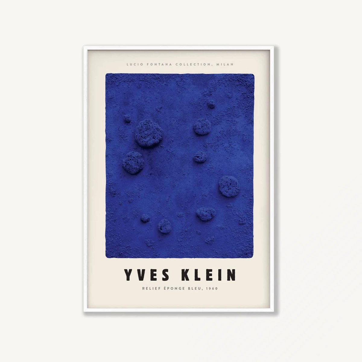 Bleu by Yves Klein in Matte White Frame | Atollo Printshop