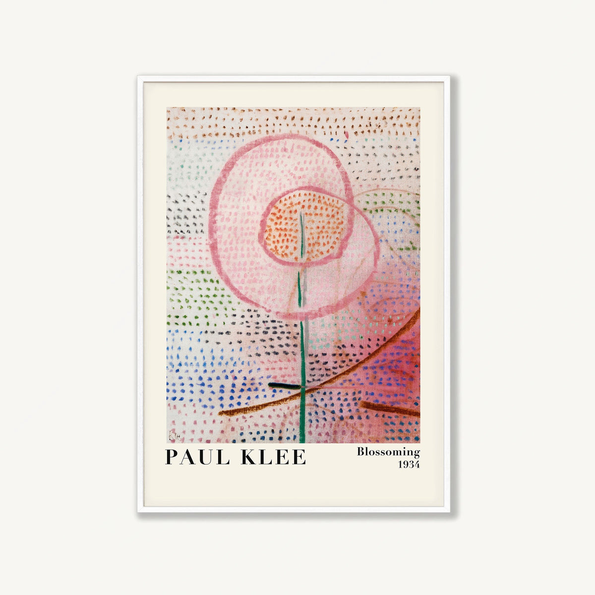 Blossoming 1934 by Paul Klee in Matte White Frame | Atollo Printshop