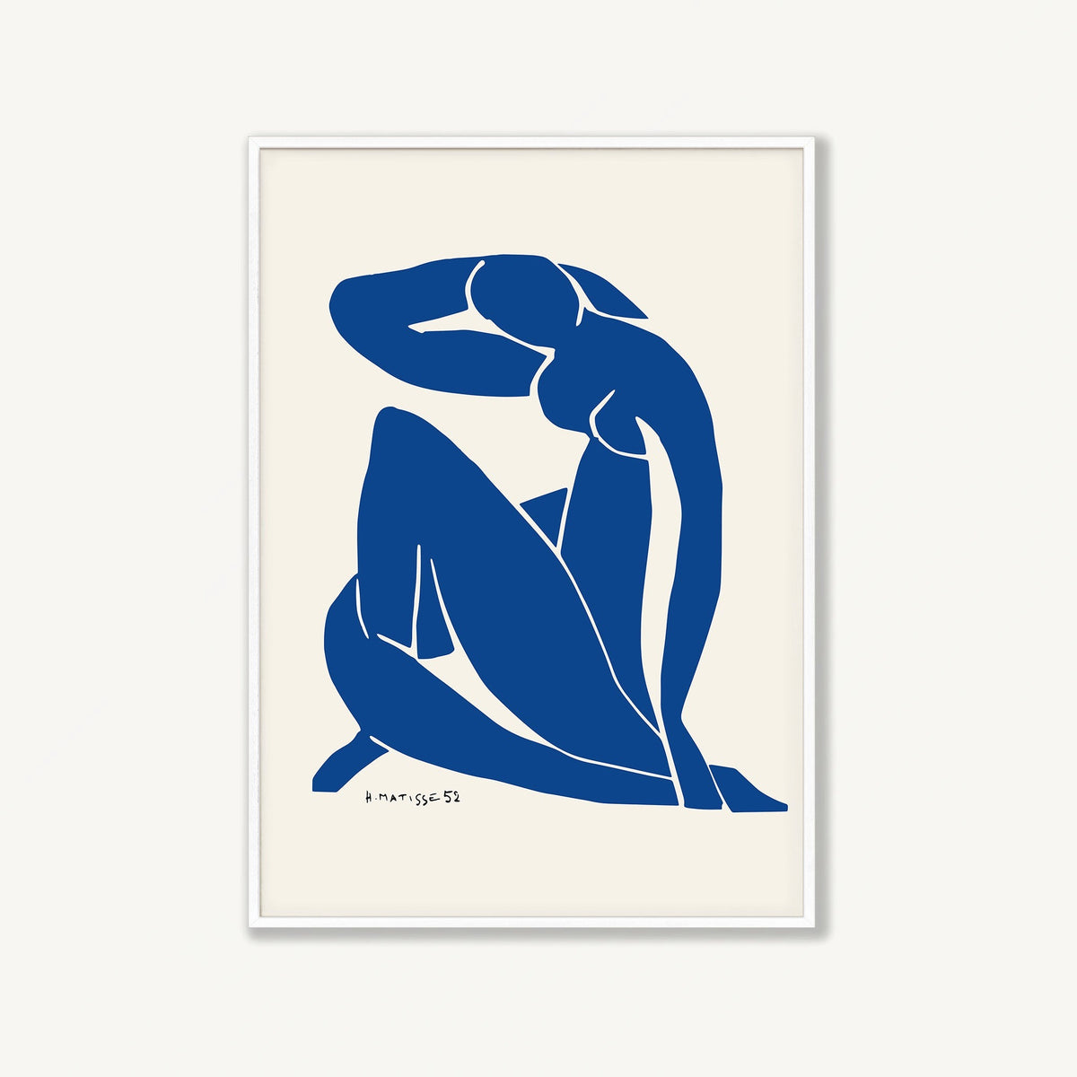 Henri Matisse – Blue Nude II Henri Matisse in Matte White Frame | Atollo Printshop