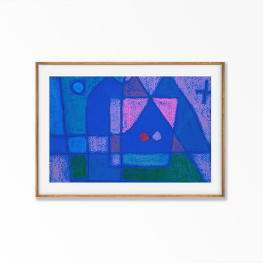 Blue Orchard by Paul Klee in Tasmanian Oak Frame | Atollo Printshop