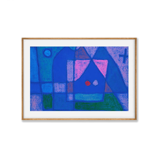 Blue Orchard by Paul Klee in Tasmanian Oak Frame | Atollo Printshop