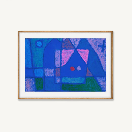 Blue Orchard by Paul Klee in Tasmanian Oak Frame | Atollo Printshop