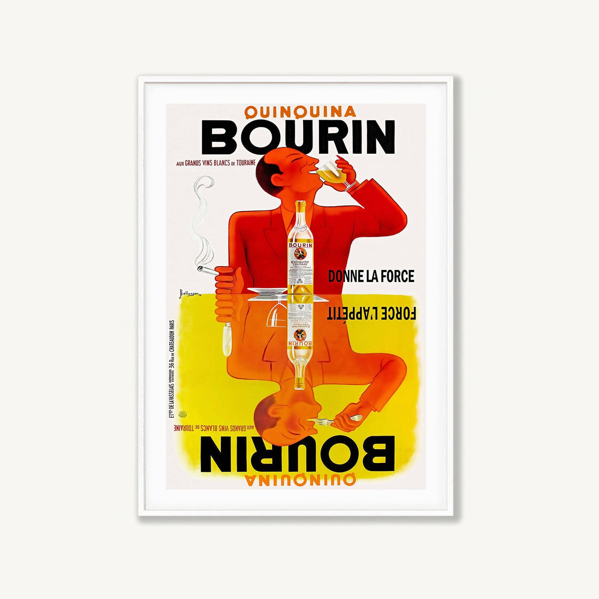 Bourin Quinquina in Matte White Frame | Atollo Printshop