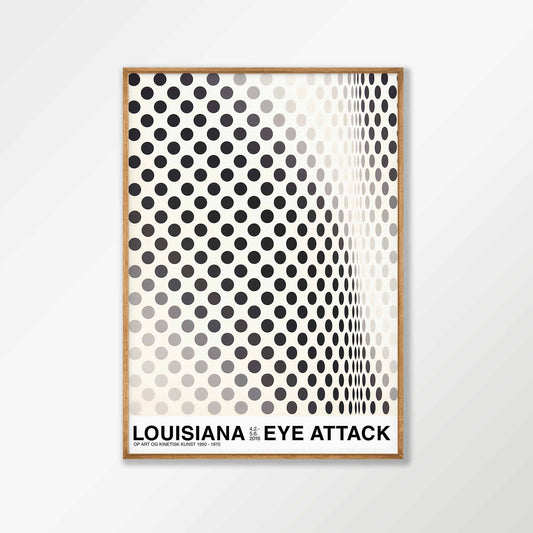 Bridget Riley Exhibition in Tasmanian Oak Frame | Atollo Printshop