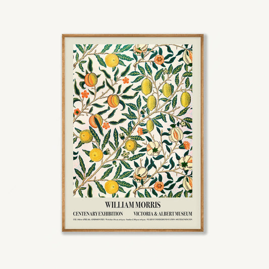 William Morris – Centenery Exhibition in Tasmanian Oak Frame | Atollo Printshop