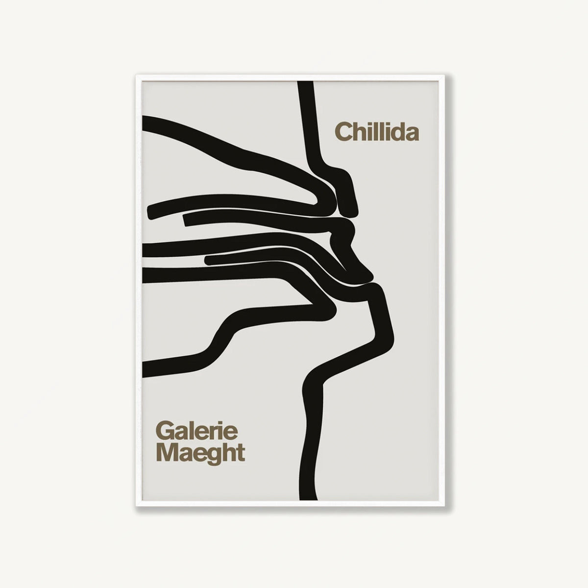 Eduardo Chillida Exhibition in Matte White Frame | Atollo Printshop