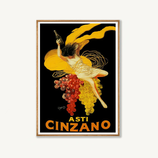 Cinzano by Leonetto Cappiello in Tasmanian Oak Frame | Atollo Printshop