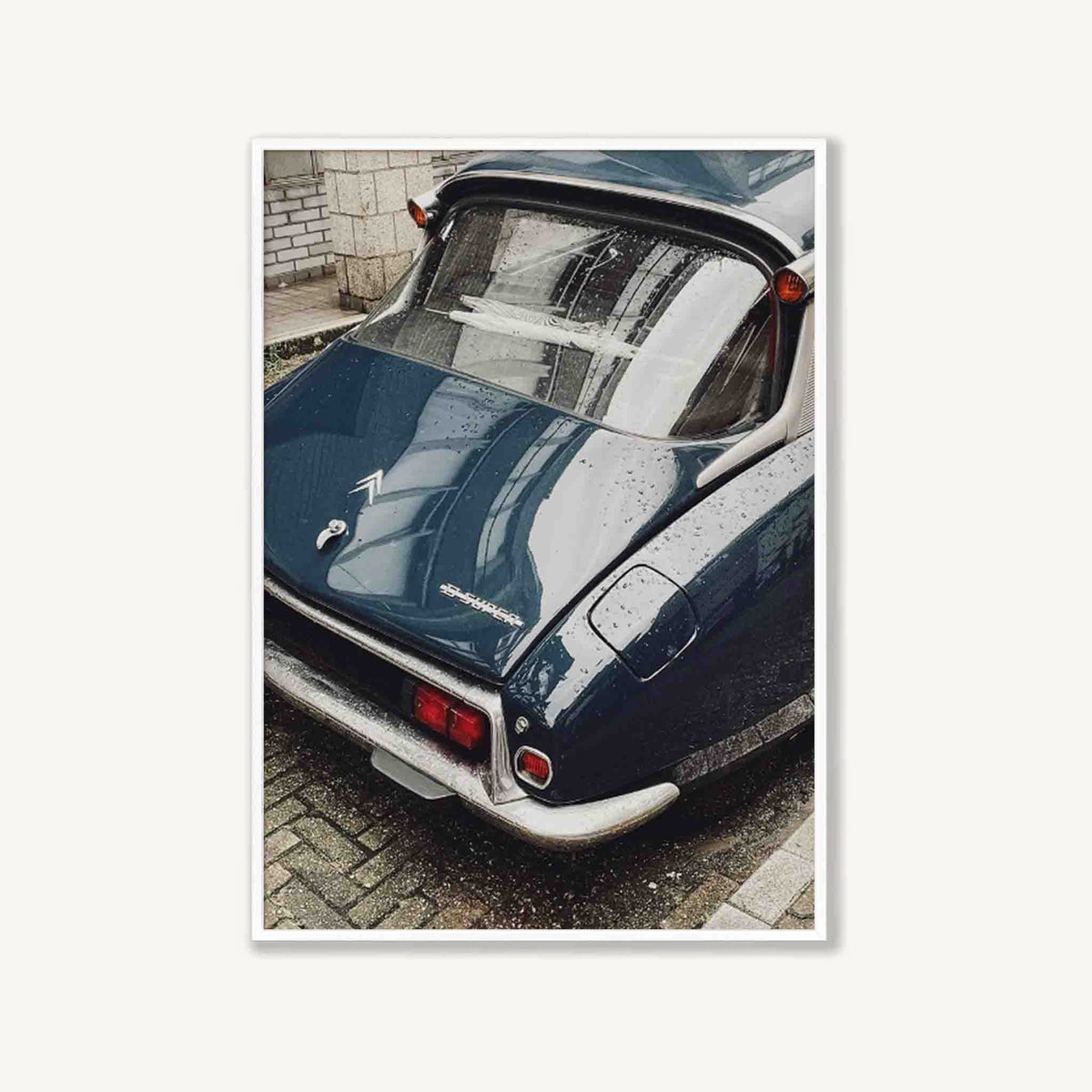 Citroen Car poster in Matte White Frame | Atollo Printshop
