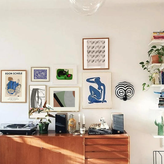Contemporary Home | Gallery Wall art print displayed in a room setting | Atollo Printshop