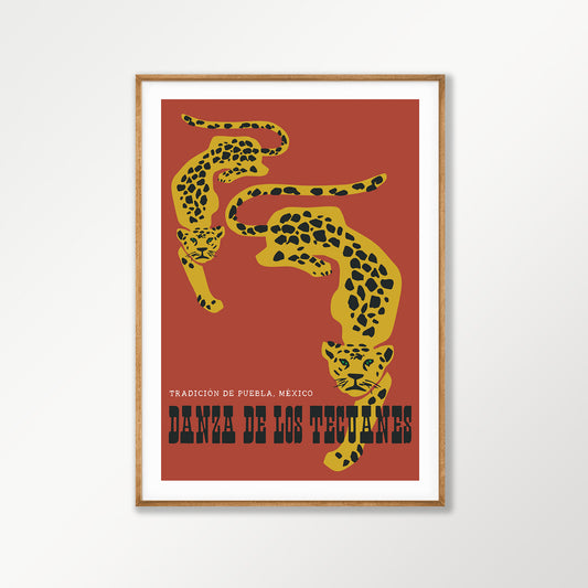 Danza De Los Tecuanas in Tasmanian Oak Frame | Atollo Printshop
