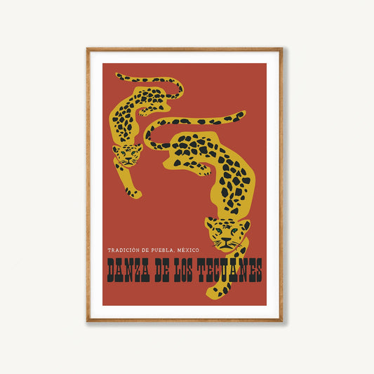 Danza De Los Tecuanas in Tasmanian Oak Frame | Atollo Printshop