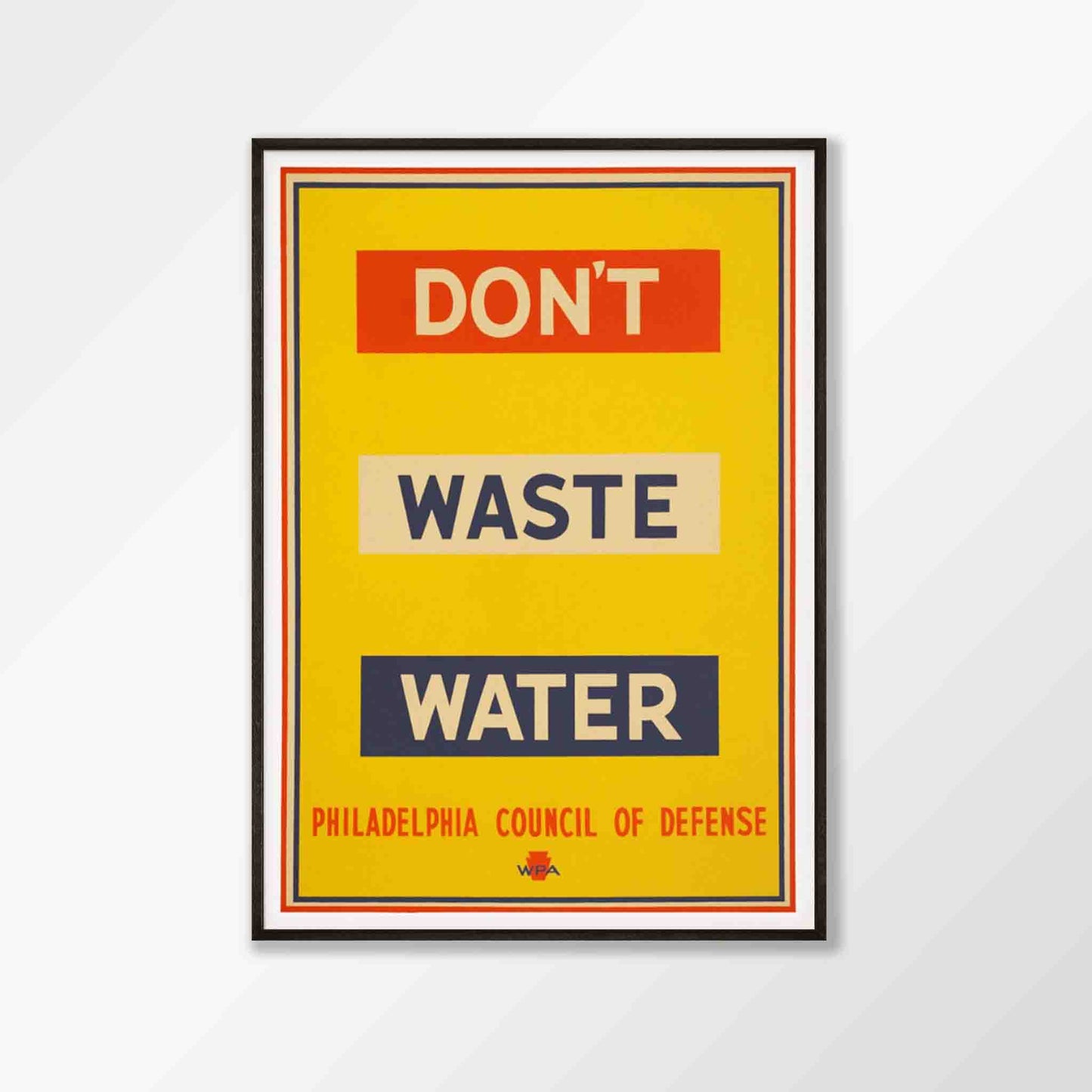 Don't Waste Water Vintage Poster