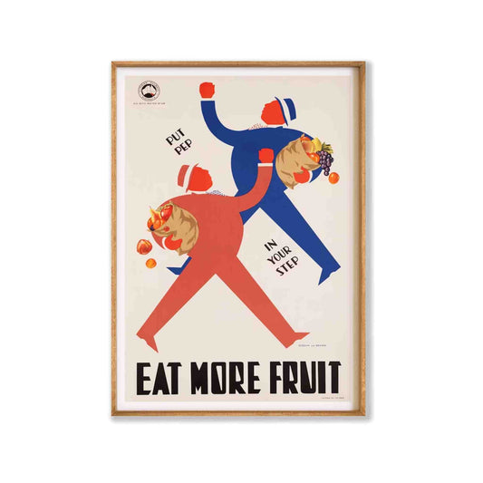 Eat More Fruit Vintage in Tasmanian Oak Frame | Atollo Printshop