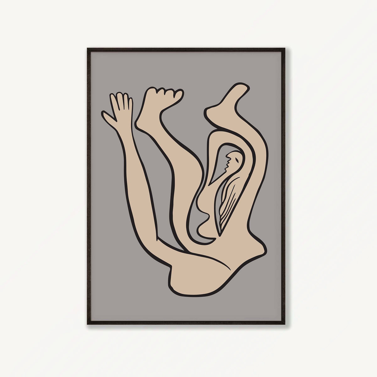 Pablo Picasso – Falling Man in Matte Black Frame | Atollo Printshop