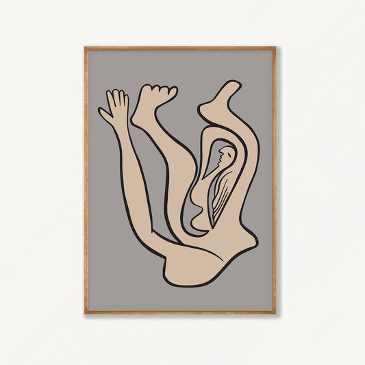 Pablo Picasso – Falling Man in Tasmanian Oak Frame | Atollo Printshop