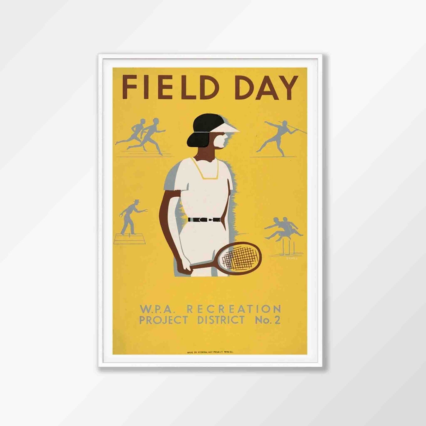 Field Day Vintage Tennis Poster