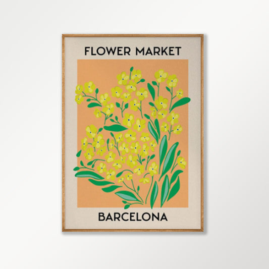 Flower Market Barcelona in Tasmanian Oak Frame | Atollo Printshop