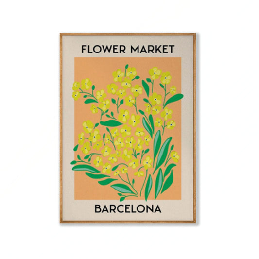 Flower Market Barcelona in Tasmanian Oak Frame | Atollo Printshop